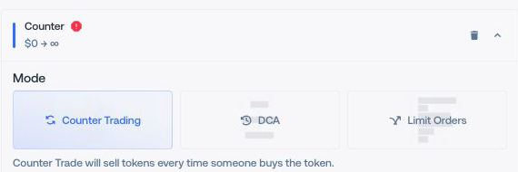 Auto-Sell strategy selector