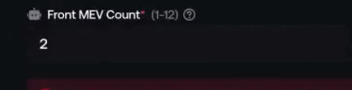 Front MEV Count in the real Block-0 Custom preset