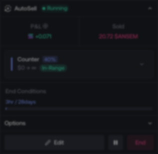 Running Auto-Sell session