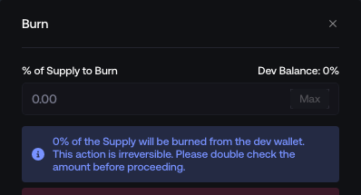 Burn amount controls
