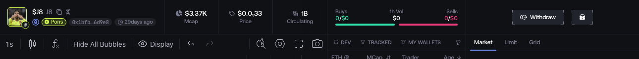 Live launch context where eligible token actions appear