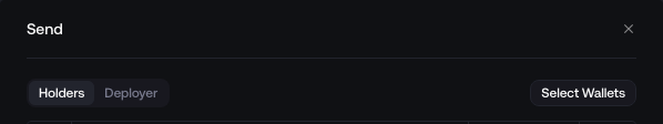 Send Tokens source controls