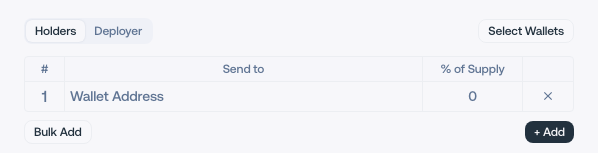 Send Tokens recipient controls