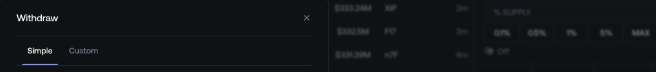Withdraw source and wallet controls