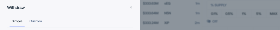 Withdraw source and wallet controls