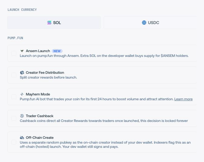 Review integration-specific launch options in Proxima
